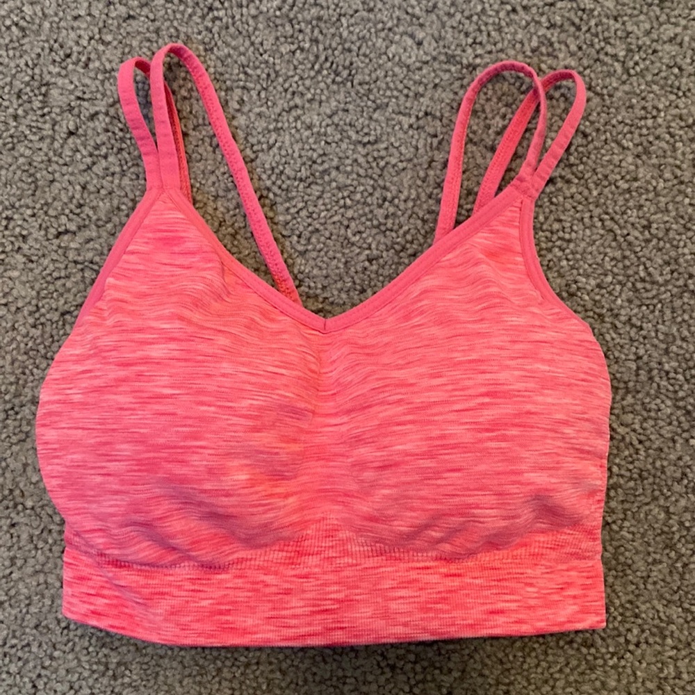 Pink Sports Bra with removable pads